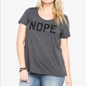 torrid size 2 Beaded “Nope” Classic Tee